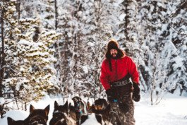 Portrait von einem vollbärtigen Mann mit kurzen Haaren, der in die Kamera lächelt. Er trägt ein Shirt mit einem Fahrrad.